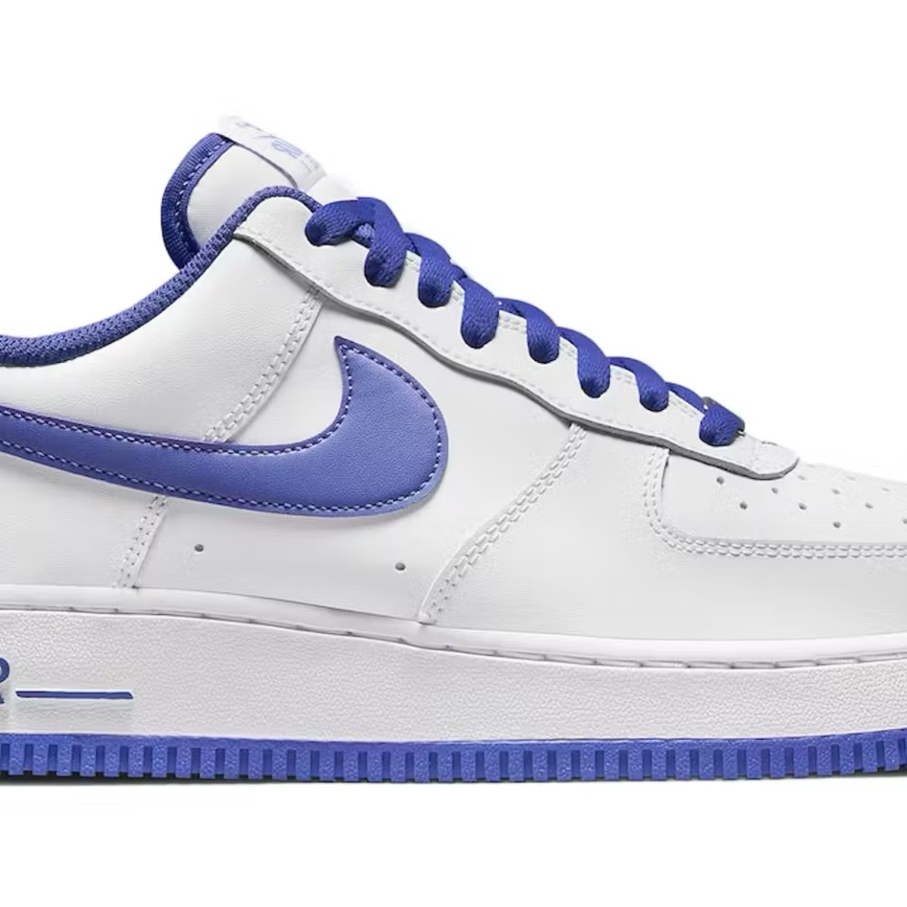 Brand New, never worn. Nike Air Force 1 White Sz 6.5 White / Royal Blue (No Box)
